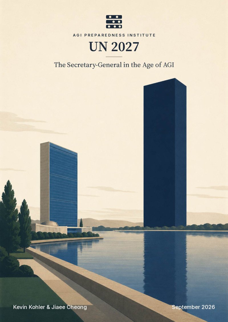 Report cover: UN 2027 — The Secretary-General in the Age of AGI